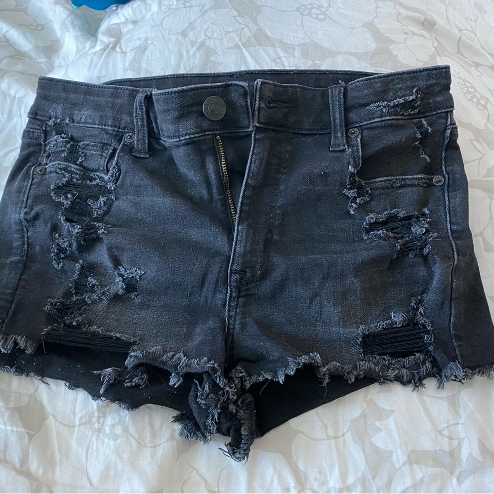 American eagle- next level stretch, distressed shorts.